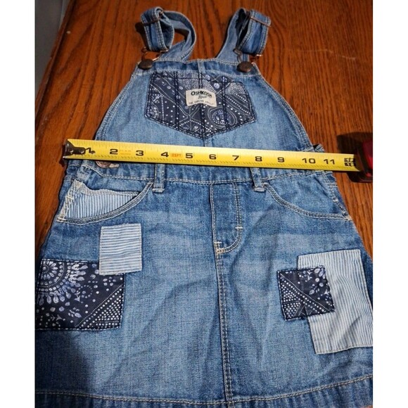 Oshkosh BGosh 3 T Vestbak Denim Overall Jumper Skirt Dress Girls Patchwork - Picture 13 of 13